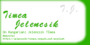timea jelencsik business card